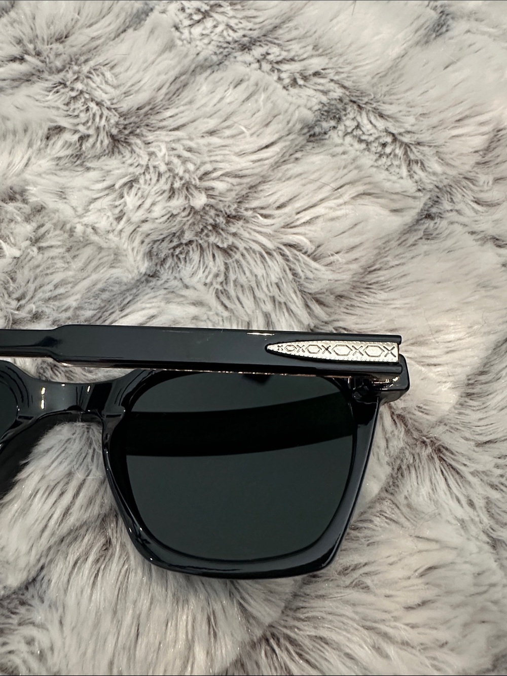 Spitfire Glossy Black Sunglasses with Green Lenses - Picture 3 of 7